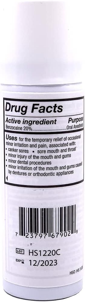 Hurricaine Topical Anesthetic Spray 2 oz Wild Cherry (Pack of 2)