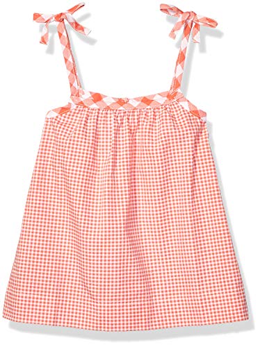 Munki Munki Girls' Toddler Bow Strap Tank Top Gingham