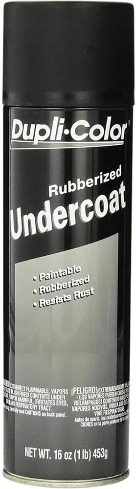 Dupli-Color EUC101A00 Paintable Rubberized Undercoat – Black Automotive Spray Paint - 16 oz Aerosol Can