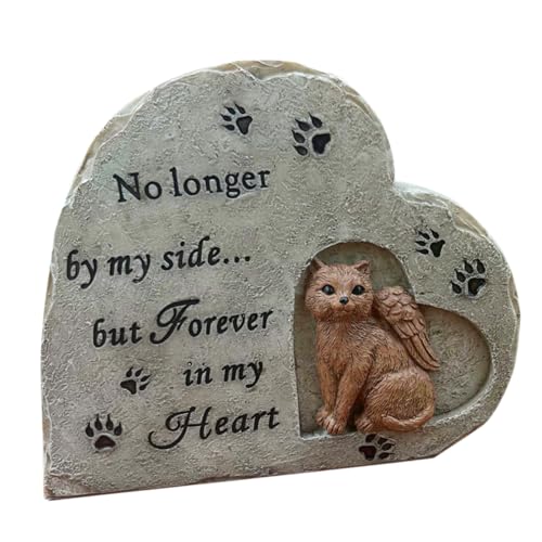 Sosoport Statue Commémorative pour Chat De Jardin Ornement Commémoratif pour Animaux De Compagnie Pierres Funéraires pour Chat