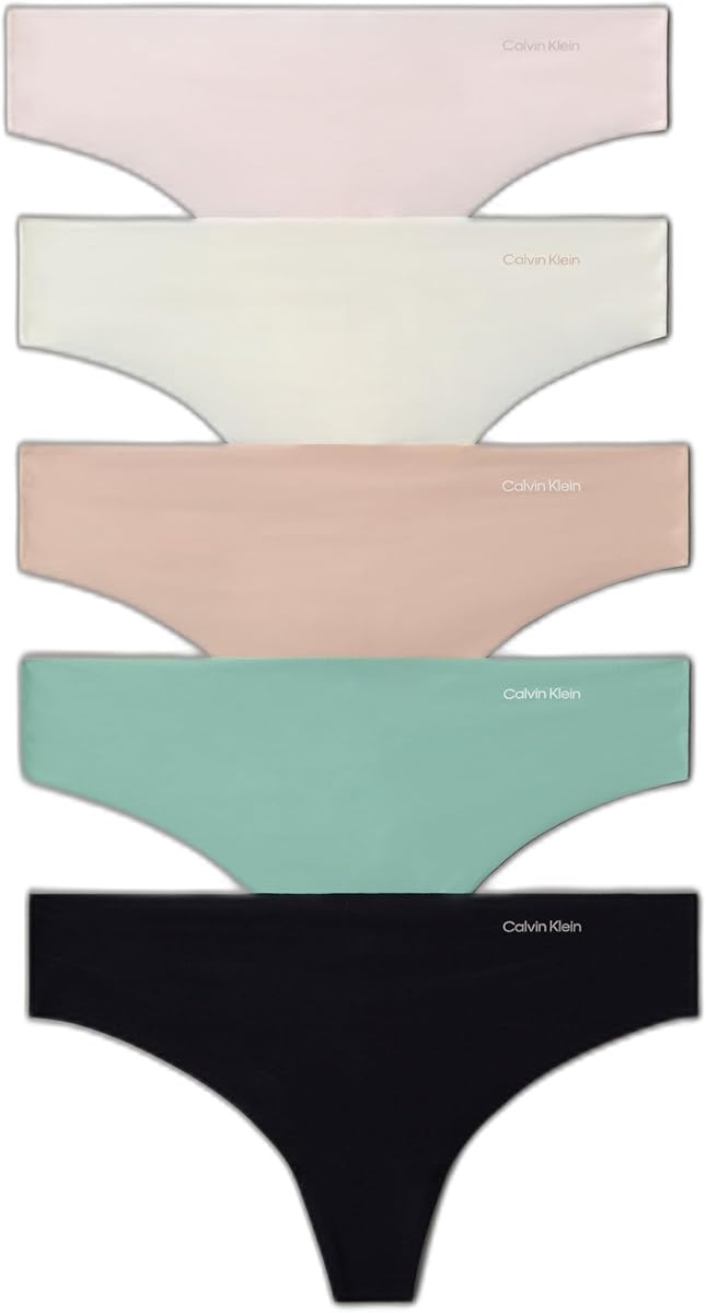 Calvin Klein Women's Invisibles Seamless Thong Panties (5 Pack)