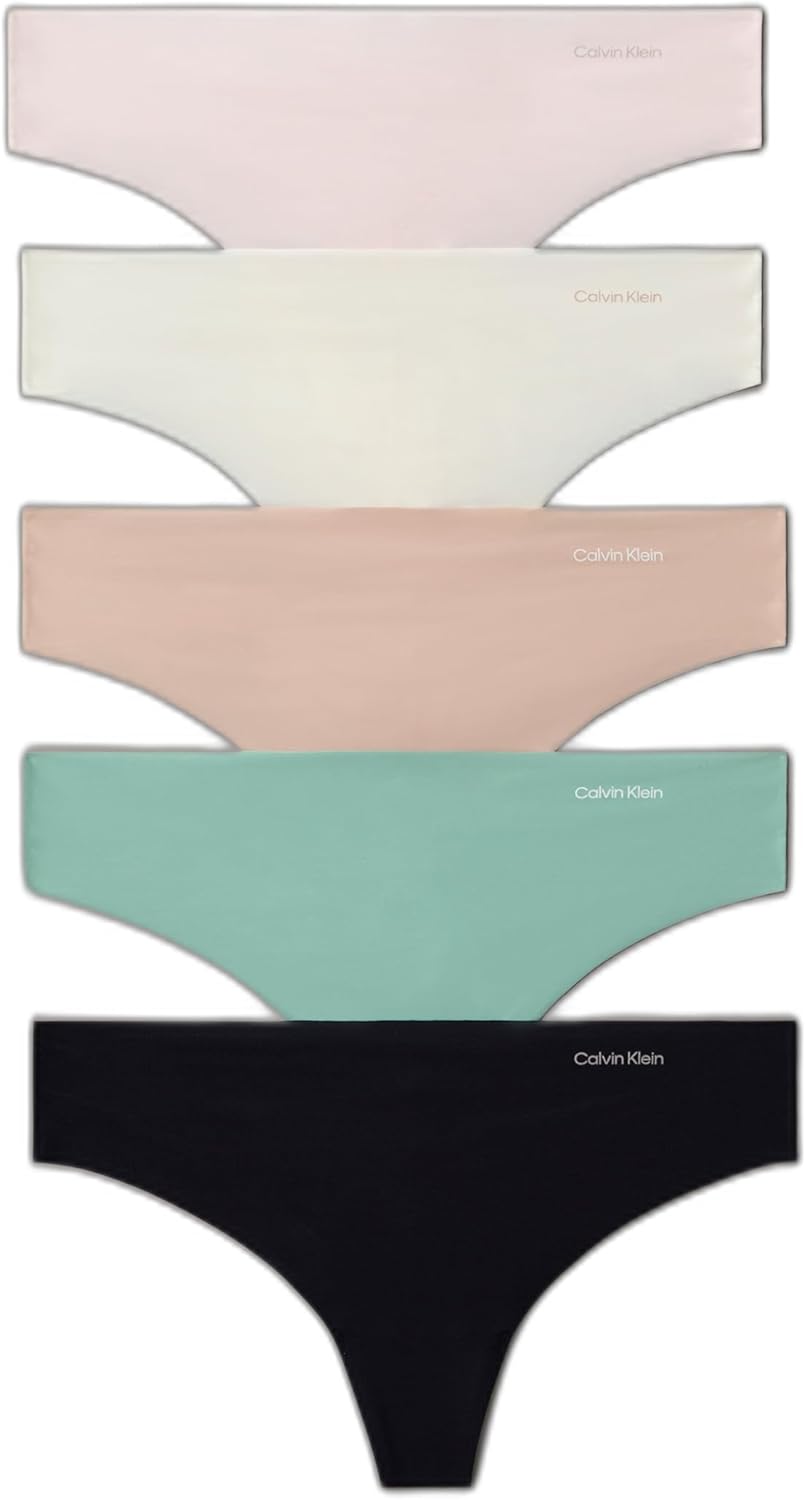 Calvin Klein Women's Invisibles Seamless Thong Panties (5 Pack)