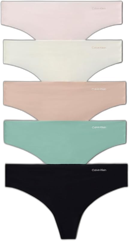 Calvin Klein Women's Invisibles Seamless Thong Panties (5 Pack)