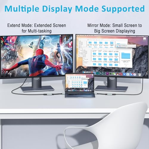 Image of USB to HDMI Adapter,USB 3.0 /2.0 to HDMI Cable Converter 1080P for Monitor Connector Output for Computer Laptop Desktop with Multiple Windows 11 /10 /8.1 /8 /7,Mac MacBook pro,PC TV(Need to Install Driver)