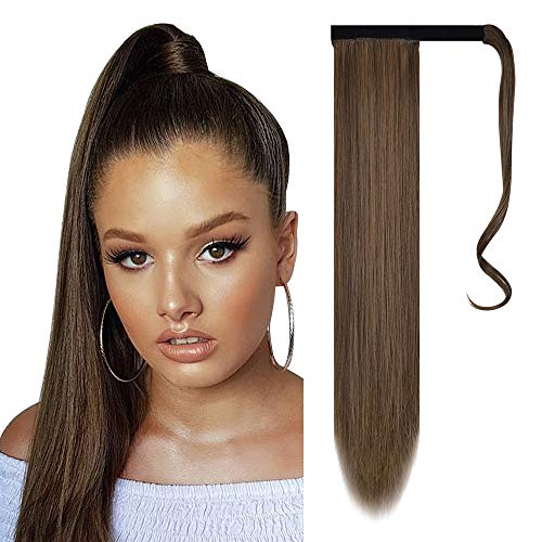FESHFEN Cola de Caballo Extensiones Postizos de pelo fibras sintéticas de cabello...