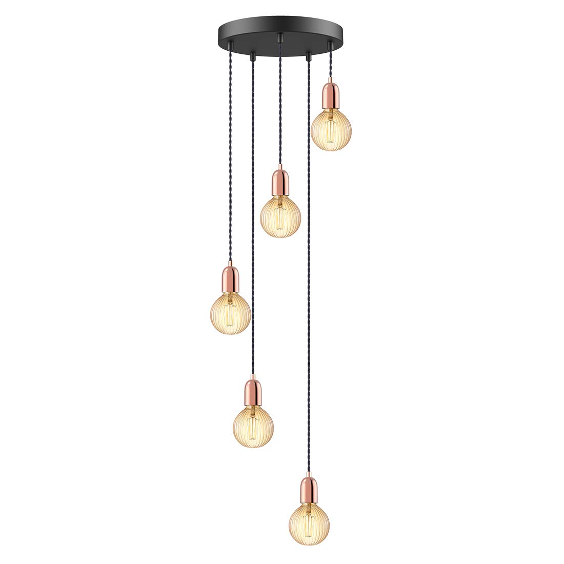 Buy 5 Lights Pendant Light Fitting, Retro Ceiling Light Suitable E27