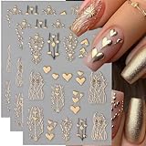 Autocollants d'ongles en relief 5D : finement sculptés, forme parfaite, avec un effet unique de relief 3D. Ils sont dix fois plus épais que les autocollants ordinaires et rendent vos ongles de printemps plus réalistes et intéressants !