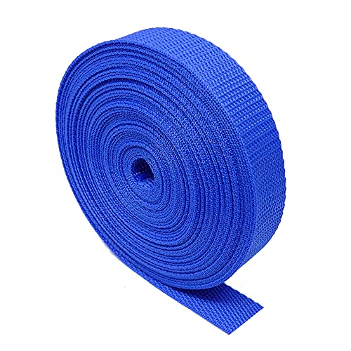 Nastro per fettucce da 25 mm - 5 metri - Zaino, zaino, cinghia per bagagli, cinghie per il trasporto, cinture - Blu Reale