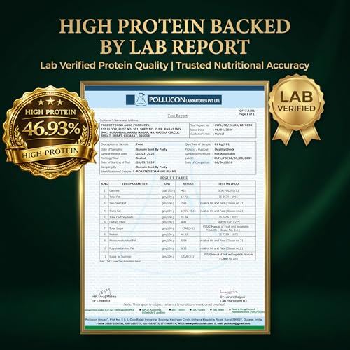 Image of Forest Found Roasted & Salted Edamame (500g) Beans | 46% High Protein & 14% Fiber | Oil-Free Vacuum Roasted Crunchy Seeds | Low Carb, Plant-Based Protein Healthy Snack | Young Green Soybeans