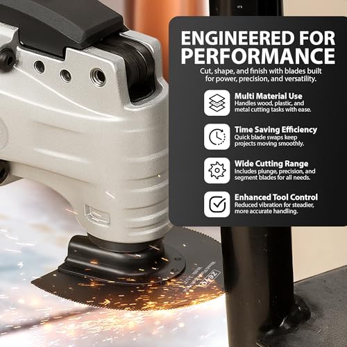 ZENO Multi Tool Blades 24 Pack | Universal Multitool Blades | Oscillating Saw Blade Pack for Cutting Metal, Wood, Plastic | Quick Release Blade for Multimaster, Ryobi, Milwaukee, Bosch, Dremel, Dewalt 6 ZENO Multi Tool Blades 24 Pack | Universal Multitool Blades | Oscillating Saw Blade Pack for Cutting Metal, Wood, Plastic | Quick Release Blade for Multimaster, Ryobi, Milwaukee, Bosch, Dremel, Dewalt - Image 6