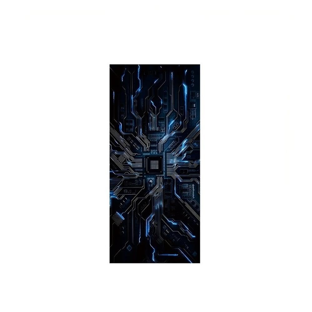Dabhuoc B Car Parts 2Pcs Eautiful Pattern Car -Pillar Sticker Waterproof Decorative Cover Scratch Car Door Post Vinyl Decal(B)