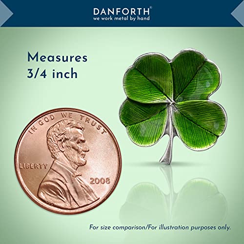 DANFORTH Four Leaf Clover Lapel Pin | Handcast Pewter Shamrock Lapel Pin, 3/4", Made in USA by Vermont Artisans | Lucky Irish Souvenir, St. Patricks Day Accessories 7