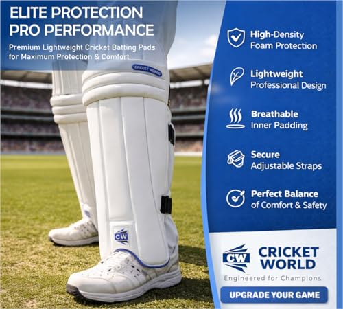 Image of CW Thunder Pro Cricket Kit for All Age Group Small Boys Cricket Set - Adult Kashmir Willow Bat Kit Full Size Men Junior - Youth Size Sports Cricket Equipment Kit for Boys Full Kit 5 for 10-11 Yr