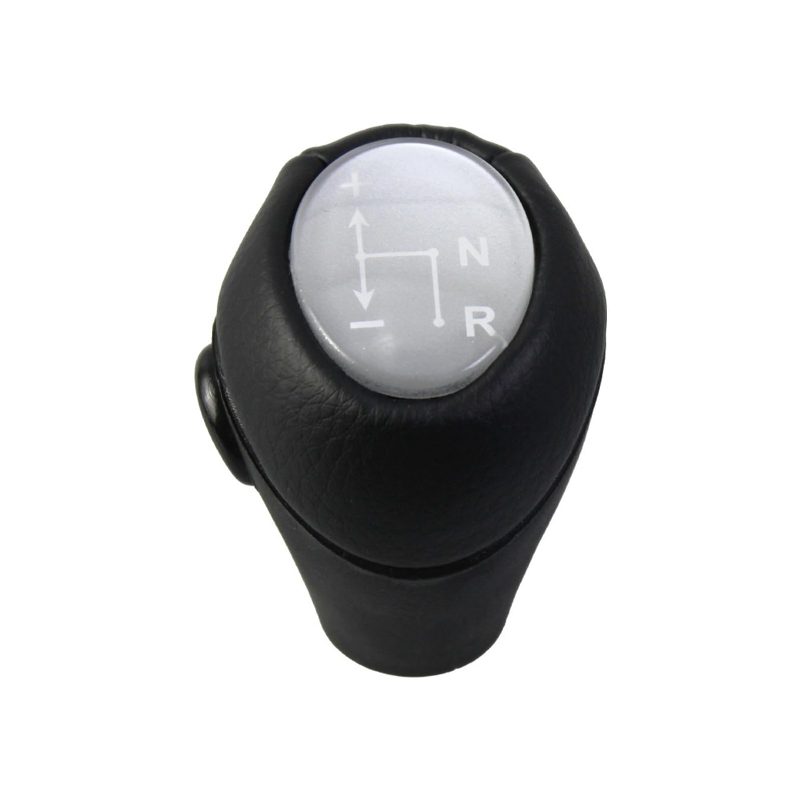 Byskjz Silver Car Shift Knob Cover For Benz For Brabus For Fortwo Automatic Auto Pu Leather Gear Shift Knob Lever Shifter(Silver)