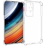 USTIYA Case for Xiaomi Poco F4 / Redmi K40s 5G Clear TPU Four Corners Protective Cover Transparent Soft funda