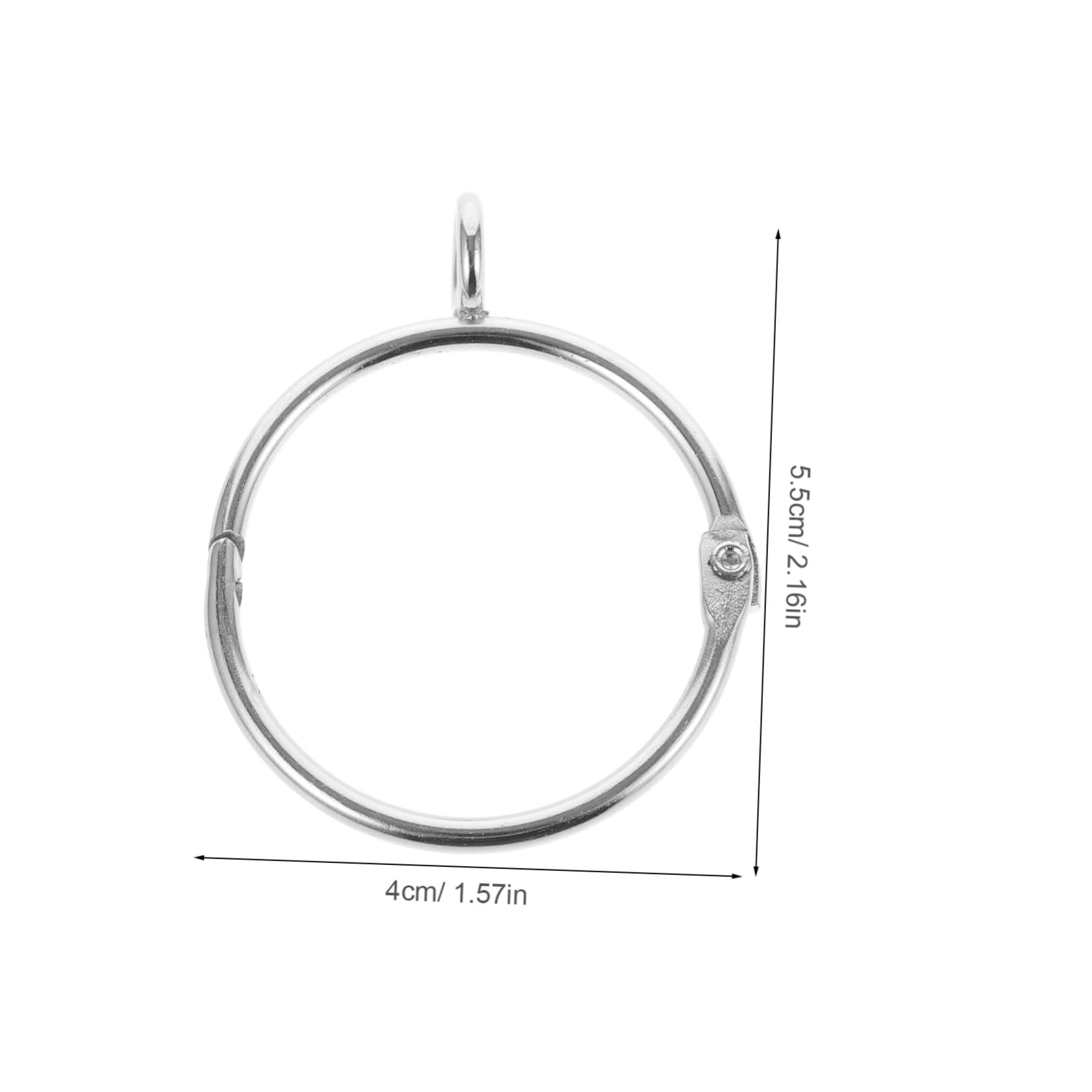 ABOOFAN 20Pcs Thickened Snap Closure Eyelet Rings for Curtains Metal Shower Curtain Rings Silent Design for Smooth Operation Versatile Use Home Decor