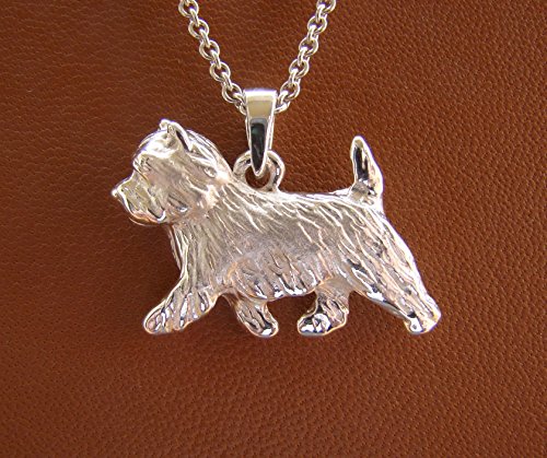 Small Sterling Silver Carin Terrier Moving Study Pendant