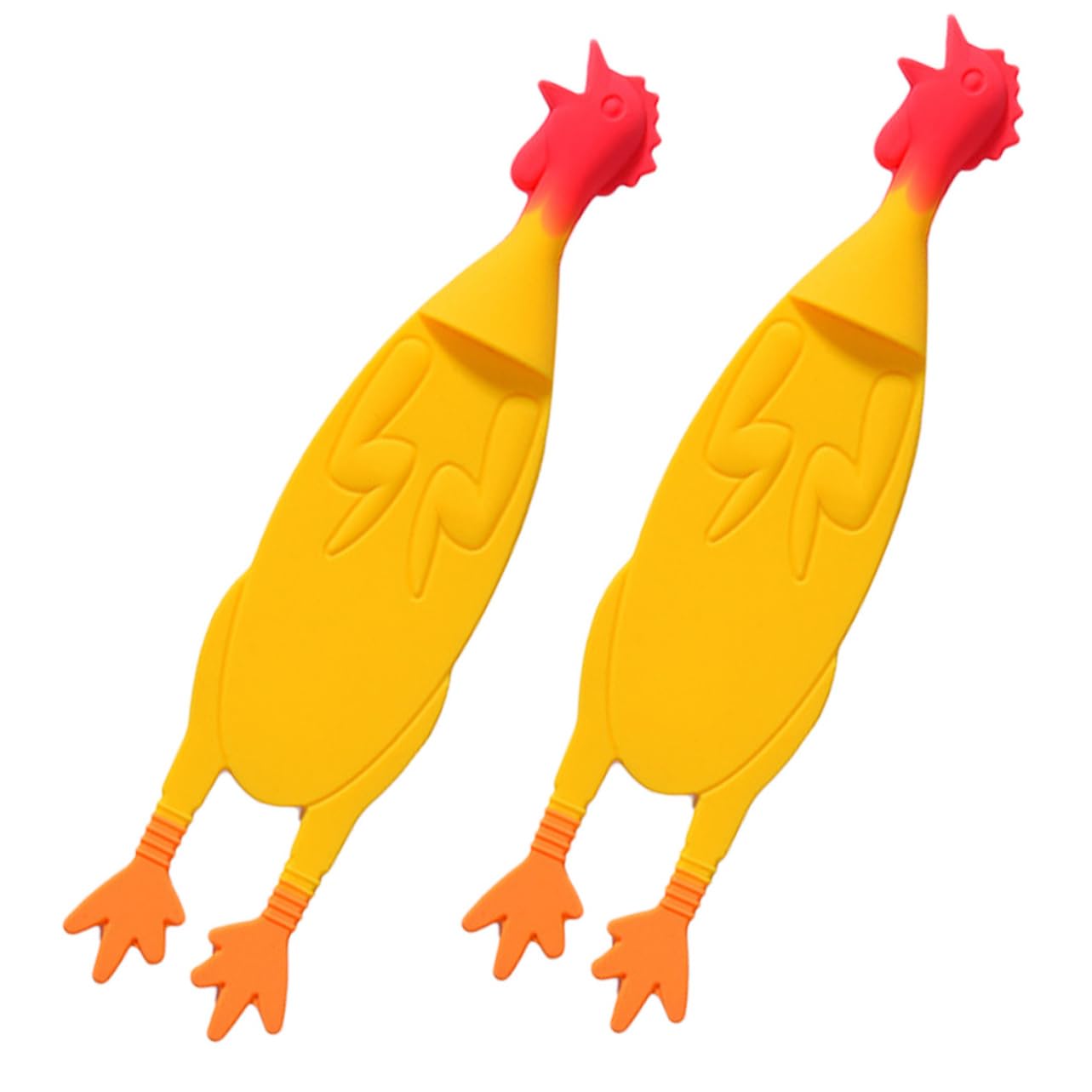 EXCEART 10 Piezas Marcador Pinzas Para Marcar Libros Clips De Marcapáginas De Silicona Marca De Pollo Juguete Baño Decoración Juguetes Baño Bebe Gel De Sílice 3d Lindo Herramienta