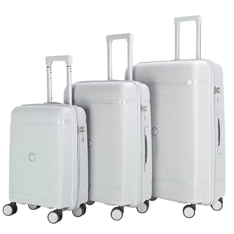Image of Maverick Family Set of 3 (S +M+ L) Hard Sided Luggage Trolley Bag for Travel Suitcase with 8 Spinner Wheels - Check-in Size Suitcase (Maverick Silver)