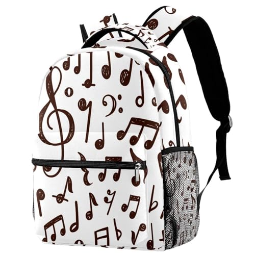 Sac à dos loisir cartable imperméable grand volume aux motifs musicaux