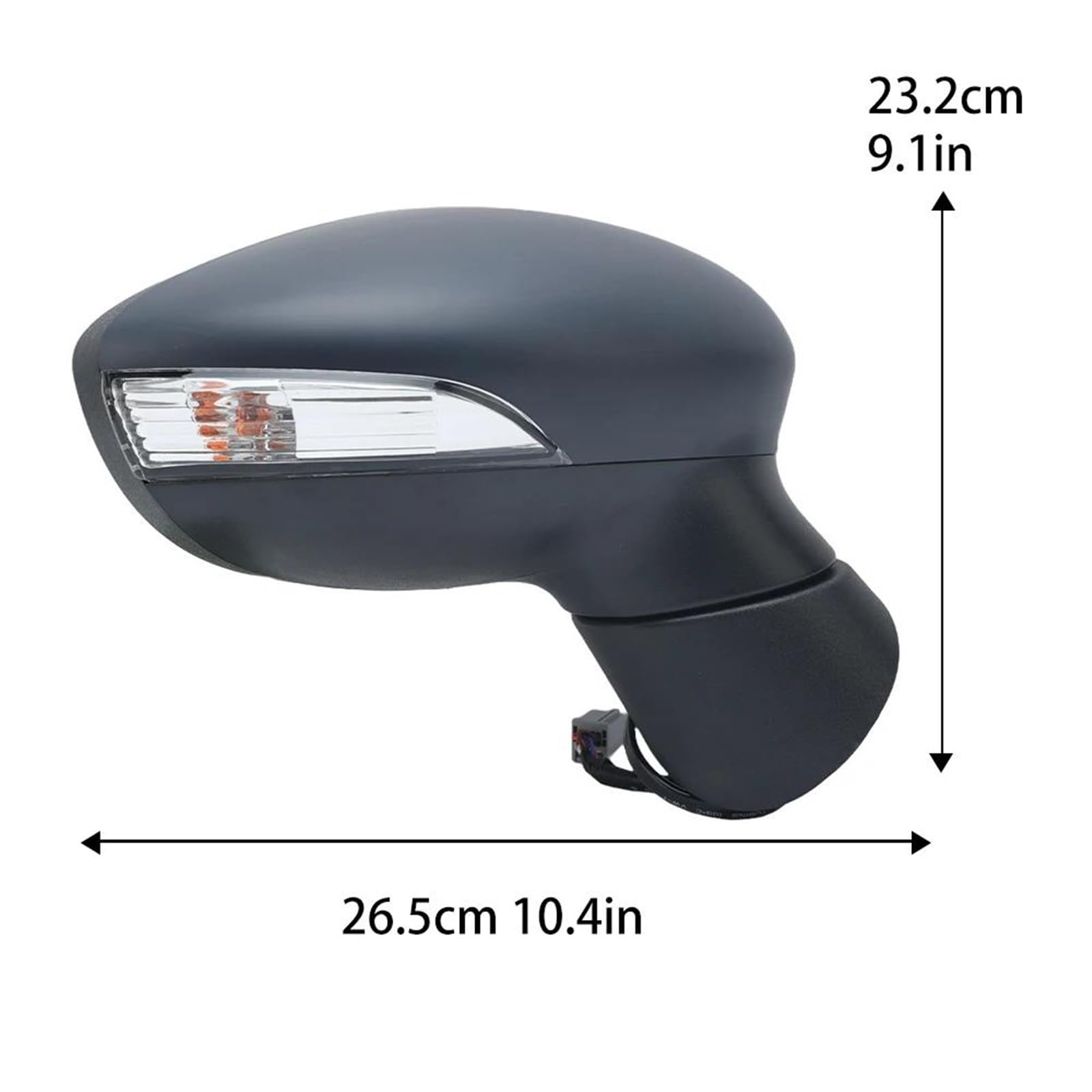 Specchio Specchietto Retrovisore Completo Per Ford Per Fiesta 2008-2012 | Specchietto Retrovisore Esterno Laterale Per Auto 8 Fori Di Fissaggio, Ripiegabile Manualmente, Riscaldato.(Sinistra)