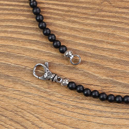 Coai Mens Womens Simple Matte Onyx Tiger Eye Stone Beaded Strand Necklace #TOP4