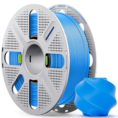 MarsWork PLA Basic Pre-Dried Filament with Quick-Swap Reusable Spool 1kg (2.2lbs) 1.75mm 3D Printing Filament Compatible with Bambu Lab 3D Printers Cyan