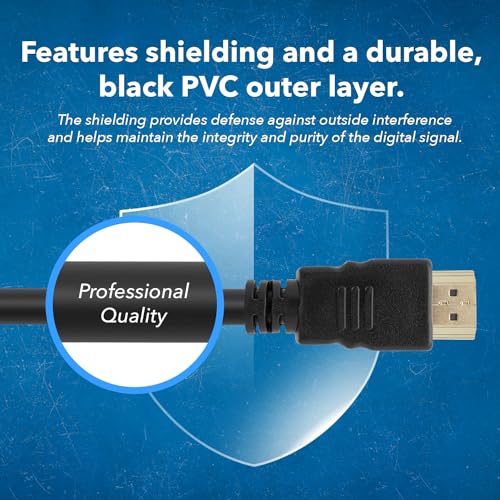 Image of Orei UltraHigh-Speed 4K HDMI Cable 3 Meter (9.84ft) - HDMI Cable 4K@60Hz, HDR10, ARC, 3D - Durable PVC - Compatible With TVs, Sound Bar, Laptop, Projector & More (2 Pack)