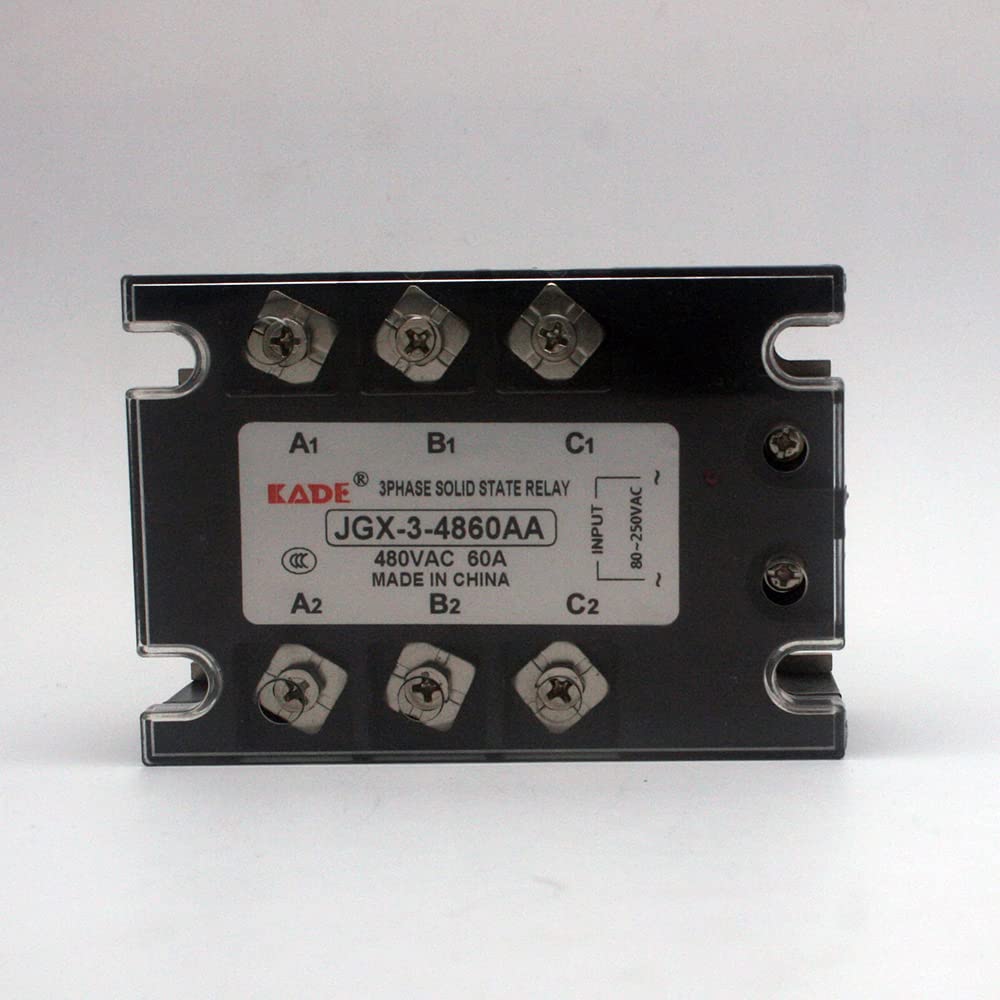 GJZIFGFWQ 10AA/25AA/40AA/50AA/60AA/80AA AC Control Three Phase Solid State Relay 480VAC 80-250VAC(60aa)