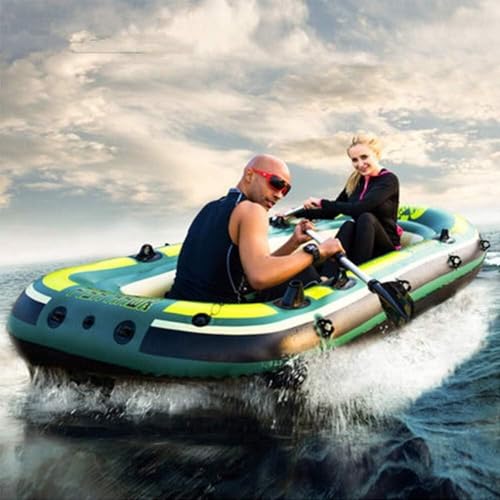 INUUXLG Inflatable Kayak 3 Person Inflatable Boat Folding Inflatable Canoe 200Kg Load Bearing with 2 Paddle Mounts Fishing Diving