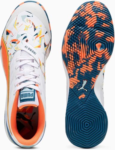 PUMA - Mens Ibero Iv Creativity Shoes, Color White/Hot Heat/Turquoise Surf/Ocean T, Size: 10.5 M US2