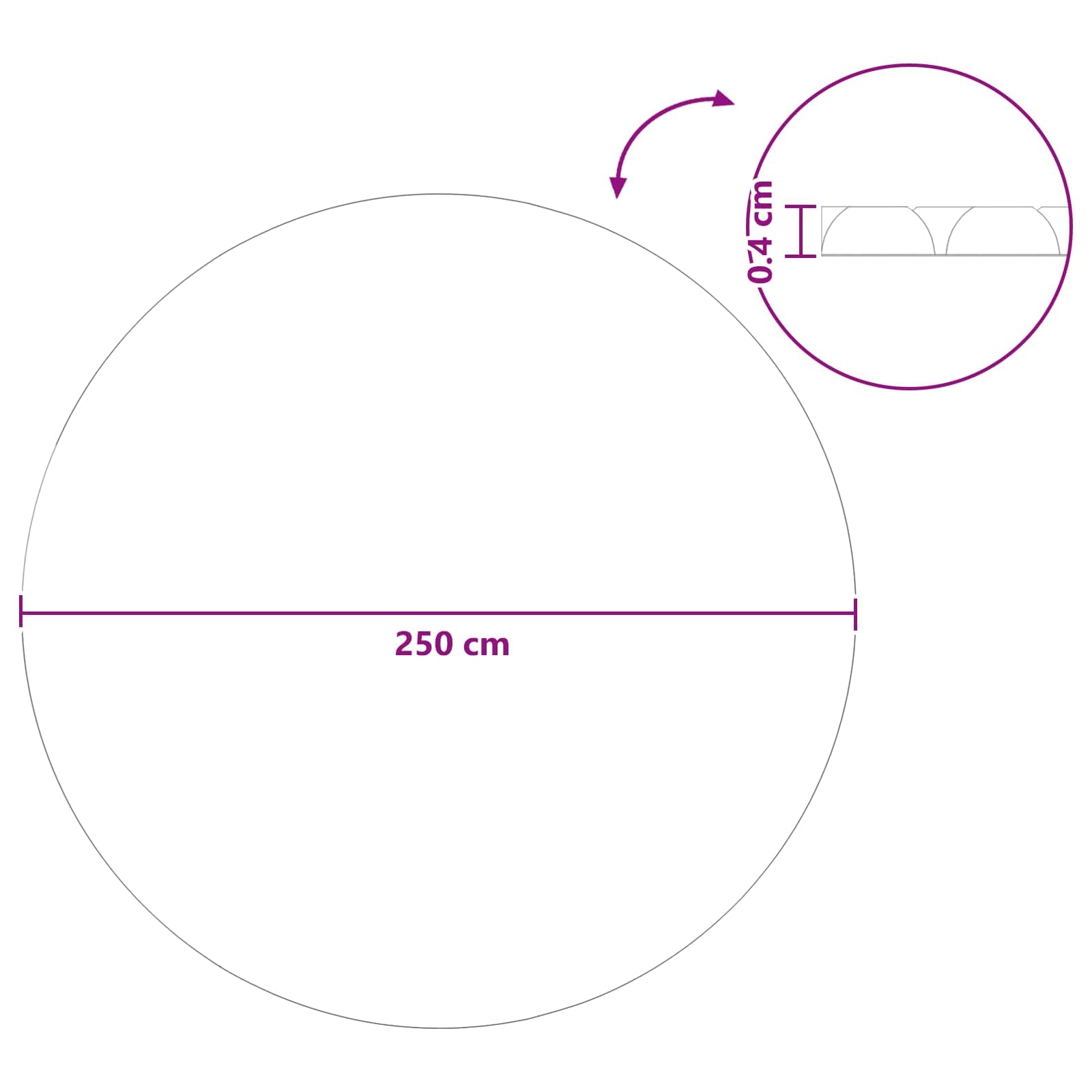 vidaXL Cobertor Solar para Piscina Ø 250 cm 200 μm, Cubierta Redonda para Piscina, Material de Polietileno, protección térmica, Resistente al Clima, Evita desechos