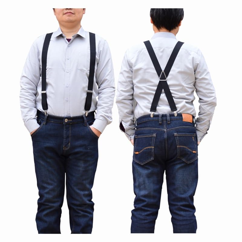 Tirantes resistentes de gran tamaño regulables para ropa laboral masculina 3