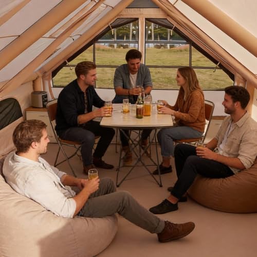 Image of Inflatable Camping Tent,2 /4 /6 /8 /10 Person Glamping Inflatable Tents, Quick Setup Blow Up Tents with Pump, Waterproof Inflatable Tent for Camping, Air Glamping Tents for Adult