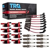 TRQ Ignition Coil & Spark Plug Kit 17 Piece Iridium Spark Plugs Compatible with 2009-2015 Chevrolet Silverado 1500 Camaro 2009-2012 GMC Sierra 1500 Suburban 2010-2012 Tahoe
