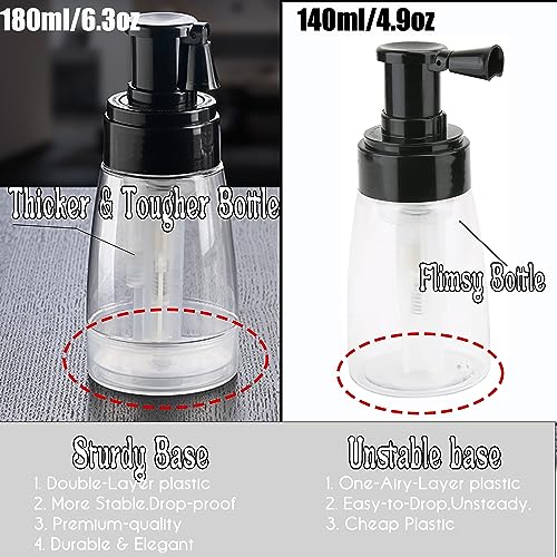 CCbeauty Powder Spray Bottle, Barber Spray Bottle for Hair, Empty Portable Travel Cosmetics Container, Hair Fiber Applicator, Refillable Body Shampoo Powder Bottles Barber Accessories, 6oz/180ml2