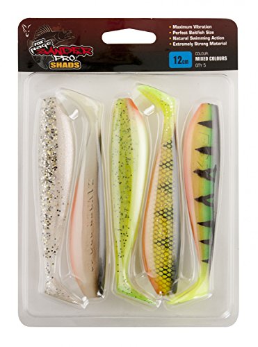 Fox Rage Zander Pro Shads Mixed Colour, 5 Set, Gummifische, Gummiköder für Zander, Hechtköder, Zanderköder, Barschköder, Forellenköder, Länge:12cm