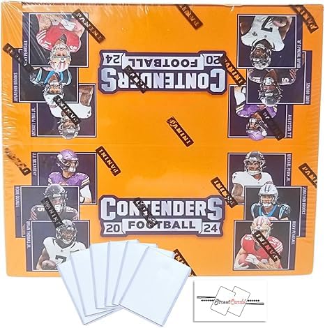 2024 Panini Contenders Football NFL Retail Box with 192 Trading Cards + 6 Toploaders + StreetCards Magnet!