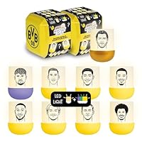 MegaLight Blind Box Mini Nachtlichter 2er Pack | BVB Fanartikel Kinder | 2 aus 9 per Zufall | USB-C AKKU | wiederaufladbar | Borussia Dortmund Fanartikel | EGGY'S Mystery Lights BVB Edition