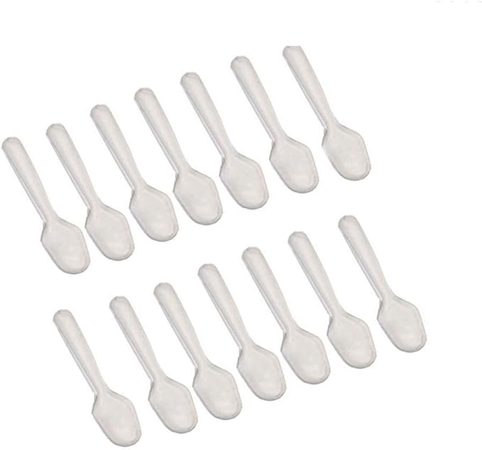 500Pcs 3 Inch Clear Mini Plastic Spoons Disposable Tasting Spoon Scoops