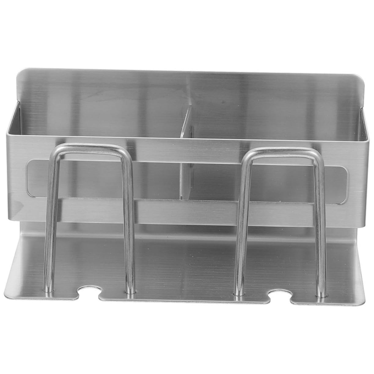 Cabilock Estante de Almacenamiento para Baño de Acero Inoxidable, Portacepillos de Dientes de Pared Compacto y Organizado, Accesorio Funcional para Sujetar Pasta y Cepillos