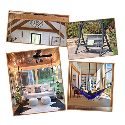 Shonan.systems 4 Inch Carabiner Clips- 2 Pack Heavy Duty Stainless Steel Spring Snap Hook D Ring Carabiners For Outdoor Camping, Swing, Hammock, Hiking, 400Lbs Capacity #TOP6