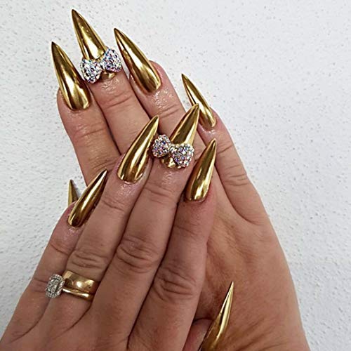 TREXEE (Pack of 2) Gold Chrome Powder For Mirror Nails Metallic Magic Mirror effect on Red White Black Base Glitter Powder Gel Polish Mirror Manicure Sparkles (PACK OF 2, Gold)-image-42
