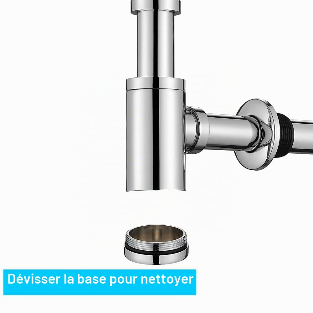 ONECE Siphon de Lavabo 1-1/4"x32 mm Universel Tube de Siphon Réglable en Hauteur Anti-Odeurs, Haute Qualité pour Lavabo Evier | Tube de Siphon Réglable en Hauteur Anti-Odeurs, Haute Qualité pour Lavabo Evier