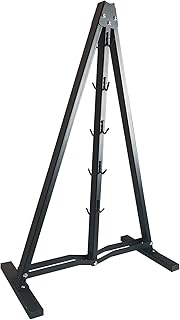 Gym Fitness LAT Pull Down Bar Storage Rack for Mag Grip, Heavy Duty A-Frame Stand for LAT Pulldown Attachments & LAT Bar