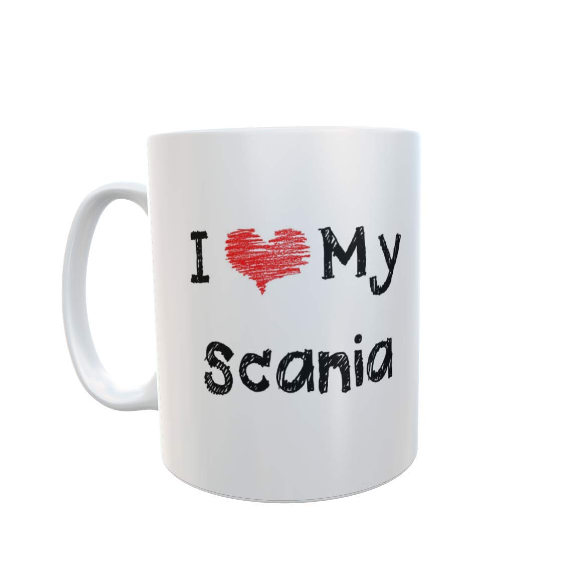 Decalarama Scania Mug Gift – I Love Heart My - Novelty Cute Truck Lorry Driver Ceramic Cup