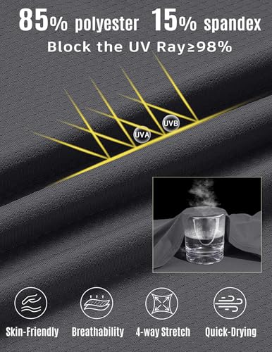 PINSPARK UV Long Sleeve Shirt for Men Quarter Zip Pullover Lightweight Rash Guard with Thumb Hole Quick Dry Workout Shirts4