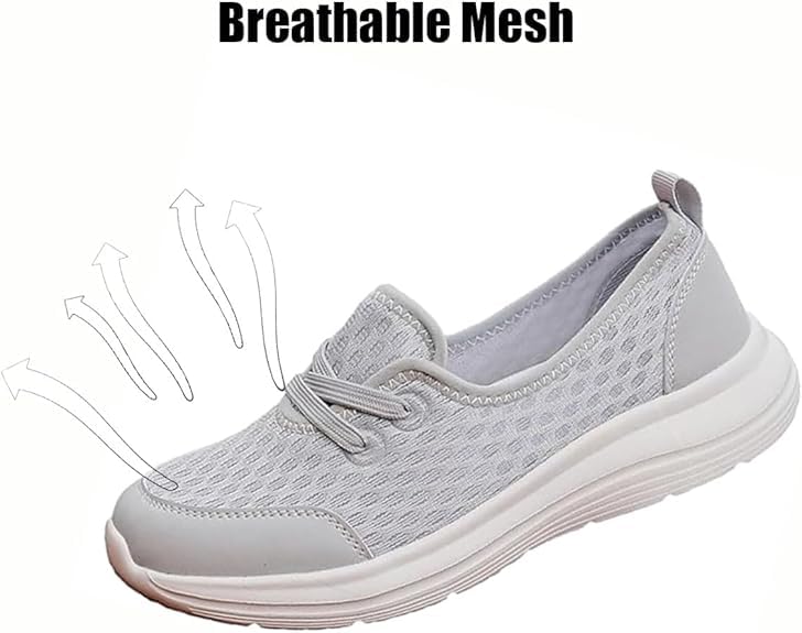 Women Orthopedic Shoes, Women's Soft Sole Mesh Comfort Orthopedic Shoes, Arch Support Slip-On Sneakers, Casual Walking Anti-Skid Sports Shoe3