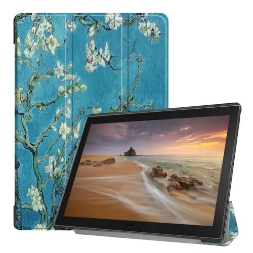 ZZOUGYY Funda para Tablet Lenovo ZA470006US Tab E10 TB-X104F/N/X, ultradelgada, Ligera, de Piel sintética, con función Atril para Lenovo Tab E10 TB-X104F TB-X104N TB-X104X 25.7 cm (Flores de