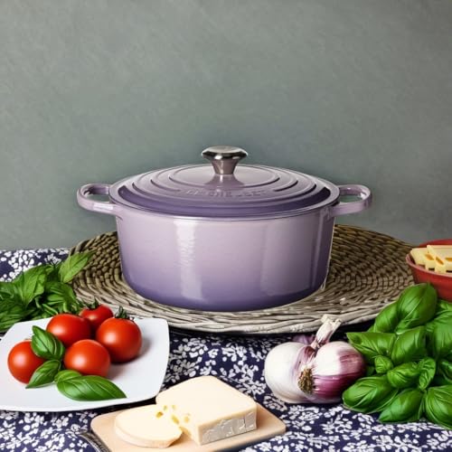 Image of Le Creuset LS2501-28BPSS Round Cast-Iron Dutch Oven, 7-1 /4 Quart, Provence